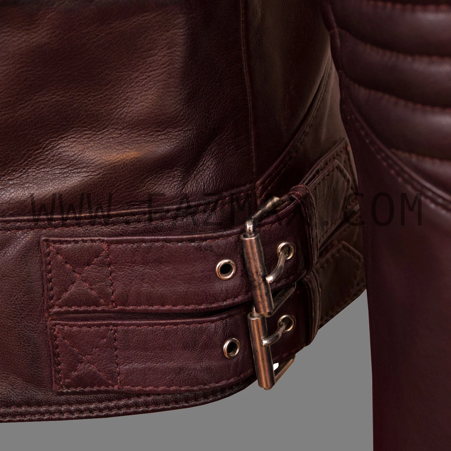 Womens Burgundy Leather Biker Jacket Genuine Sheep Leather 2023
