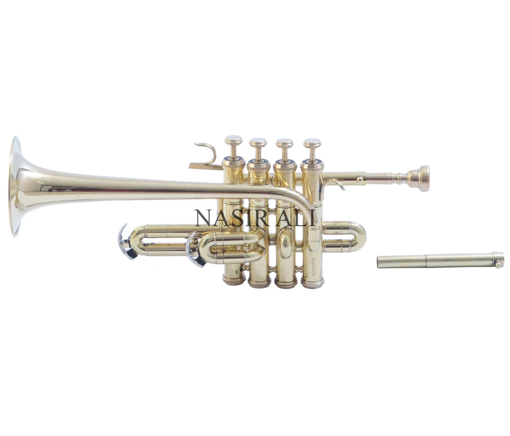 NASIR ALI NEW PROFESSIONAL BEAUTIFUL BB PITCH BRASS PICCOLO TRUMPET PREMIUM QUALITY WITHINCLUDE HARDCASE AND MOUTHPIECE
