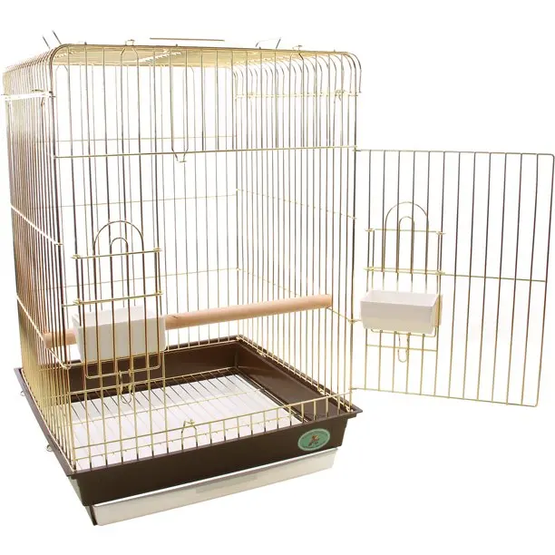 Large Comfortable Black Color Parrot Bird Cages With Breeding Door For Parrots Lovebird Pet Living House
