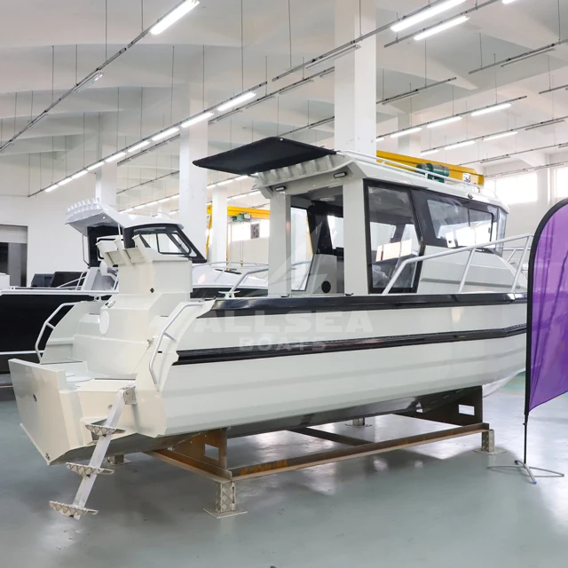 Дешевая Роскошная лодка-яхта ALLSEA easycraft 7 5 м 25 футов алюминиевая рыболовная лодка с дорожкой для