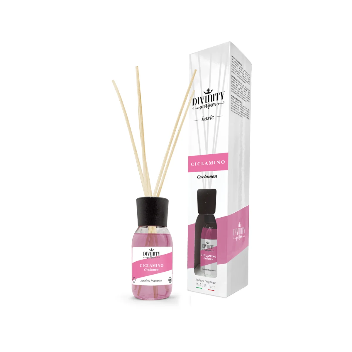 Top quality made in Italy air freshener best Cylamen reed diffuser home fragrance basic line 125ml
