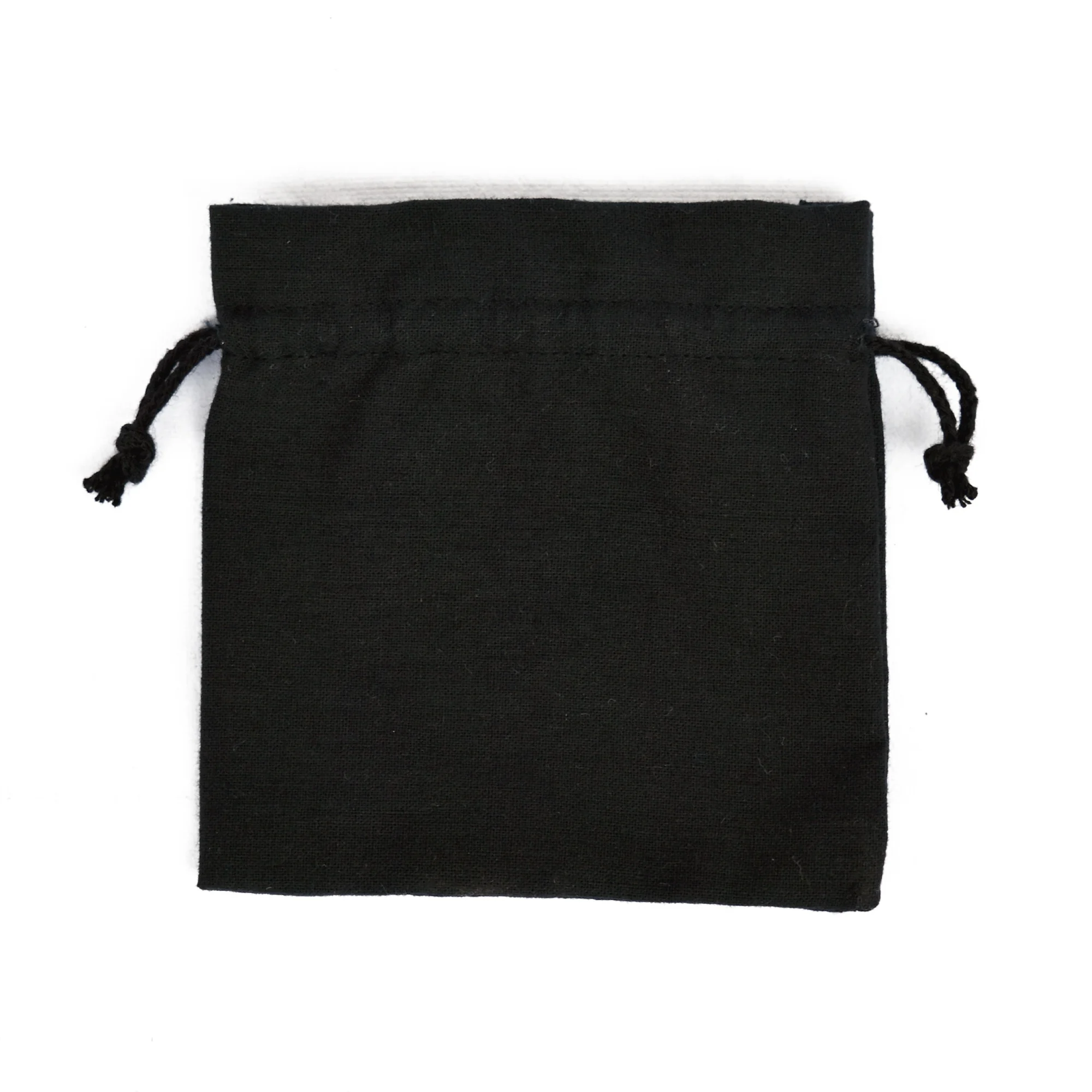Hot Selling Cotton Drawstring Jewelry Packaging Pouch Indian Handmade Customize Logo Black Wedding Favor Gift Bag Wholesale