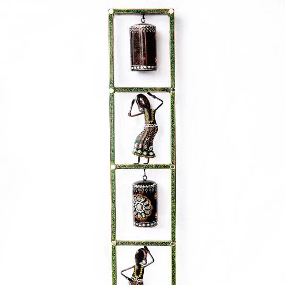 HOT CREATIVE DOLL BELL FRAME Antique Vintage  unique art multicolor for wall decoration modern metal art home wall decor