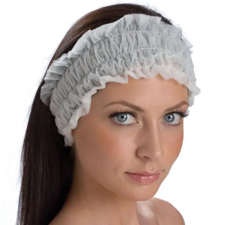 Высококачественная Нетканая эластичная одноразовая повязка на голову для спа-процедур для лица, одноразовые повязки на голову