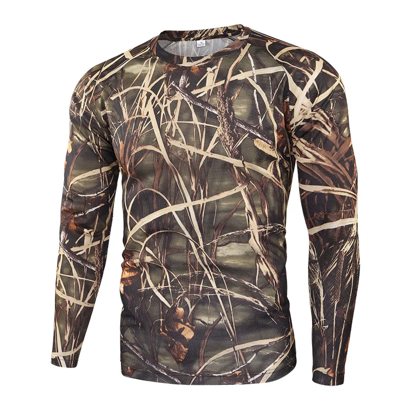 OEM Hunting Full Selvees Shirt Hunting Apparel for Men Ideal Protective Long Sleeve Hunting Clothes Four Seasons Camo Shirts