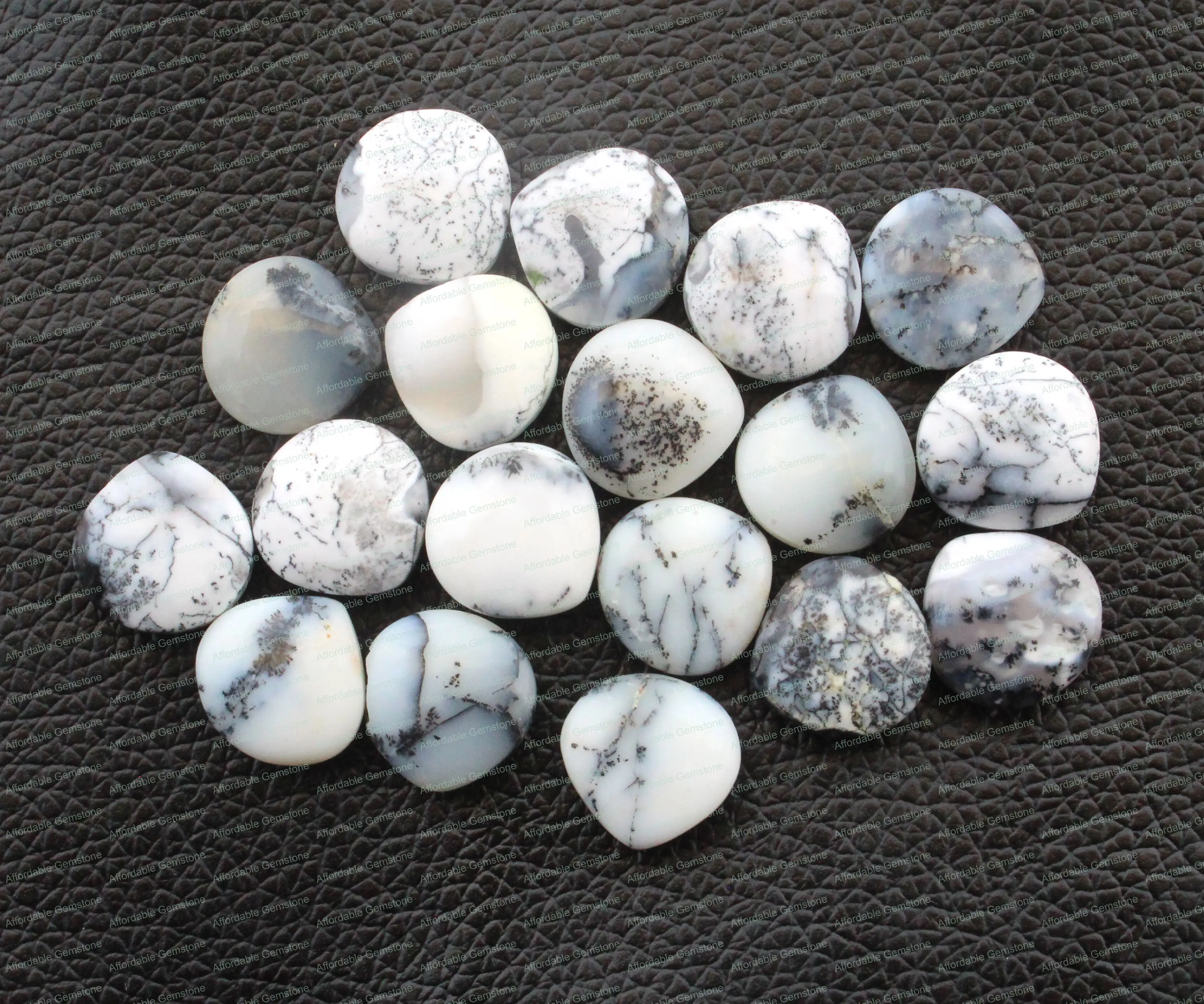 
Natural Dendrite Opal Drill Gemstone handmade stone Jewelry making gemstones Heart shape Dendrite Opal Beads Size 7x10 MM 