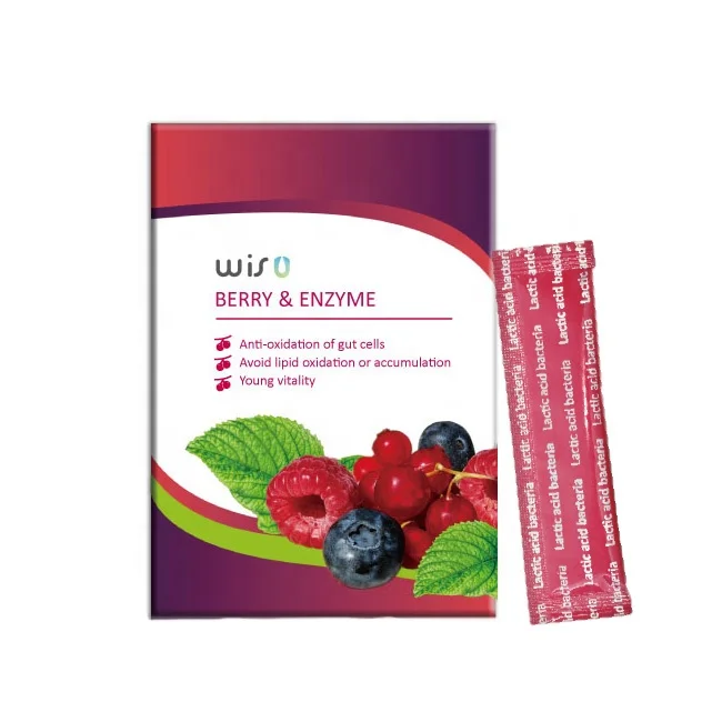 Gut Health Berry Powder Digestive Enzymes Probiotics Grapefruit Seed Cranberry Extract