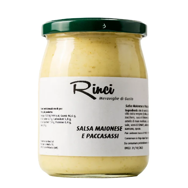 High quality 120 g Mustard mayonnaise in mason jar Made in Italy NO GMO italian dressing condiment