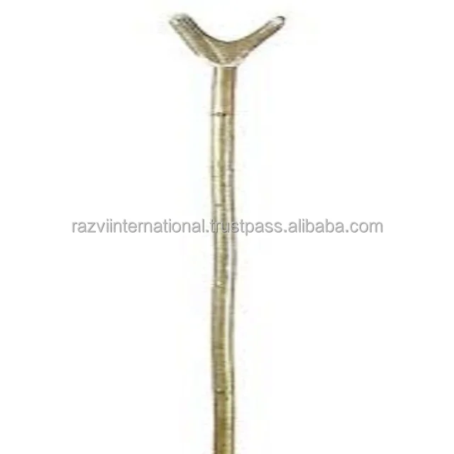 Modern Elegant Handmade Fancy Natural Wood Metal Handle Walking