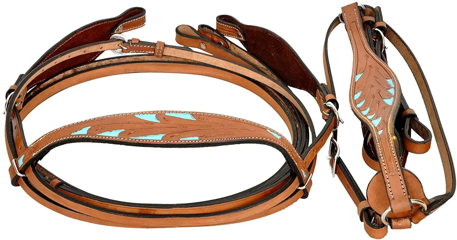 Open Store Durable 12-18 Inch Genuine Leather Western Horse Saddles Premium Quality Fly Veil and Headstall Tack English Seat