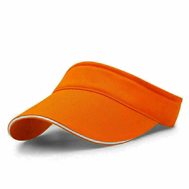 Custom Unisex Hat Vizor Sun Visor Adjustable Sports Tennis Golf Headband Cap Unisex