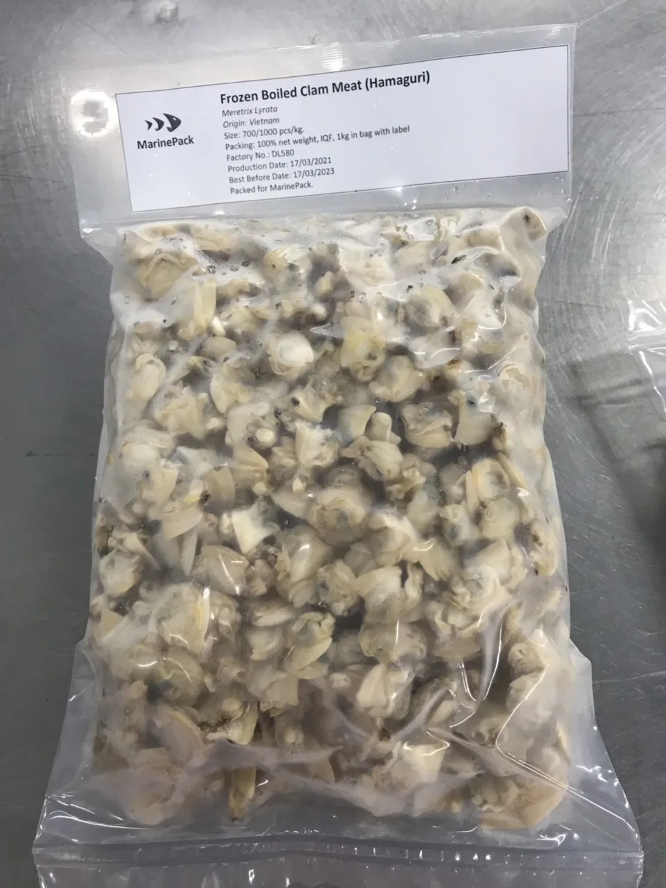 
Frozen Bivalves Clams - Clams meat 700/1000 pcs Fresh meat clam customized packaging 