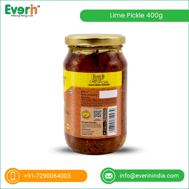 
Lime Pickle Glass Bottles 400g 