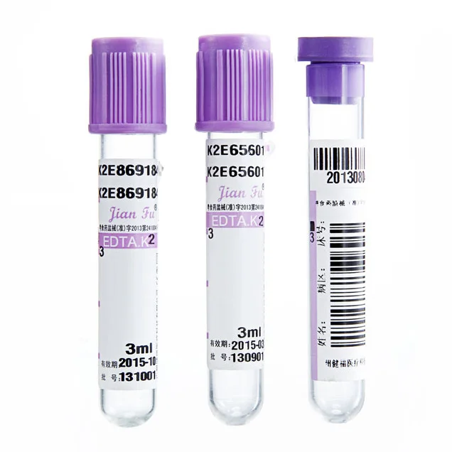 Трубки для сбора крови EDTA K2 K3