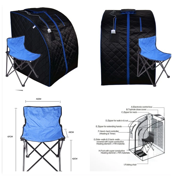 Personal Indoor Mobile Foldable Far Infrared Therapy Portable Sauna Room