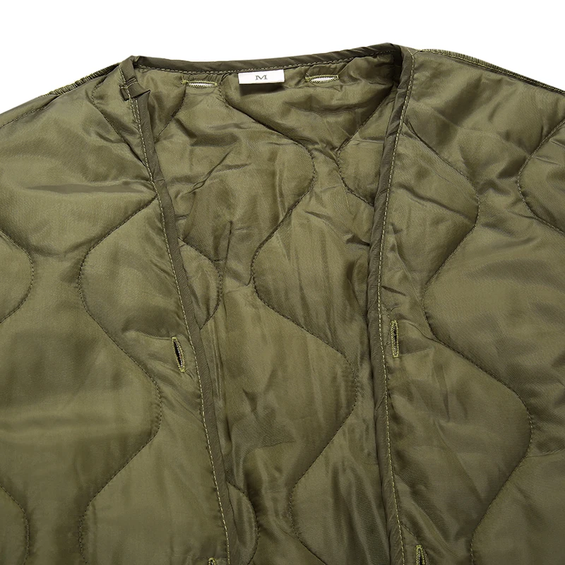 
2021 olive green color wholesale military winter liner jacket for army and cold winter quilt jacket 