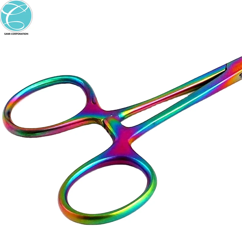New surgical 2023 Multi Color Rainbow Crile Atery Hemostat Forceps 13cm Straight Stainless Steel General Surgery Forceps