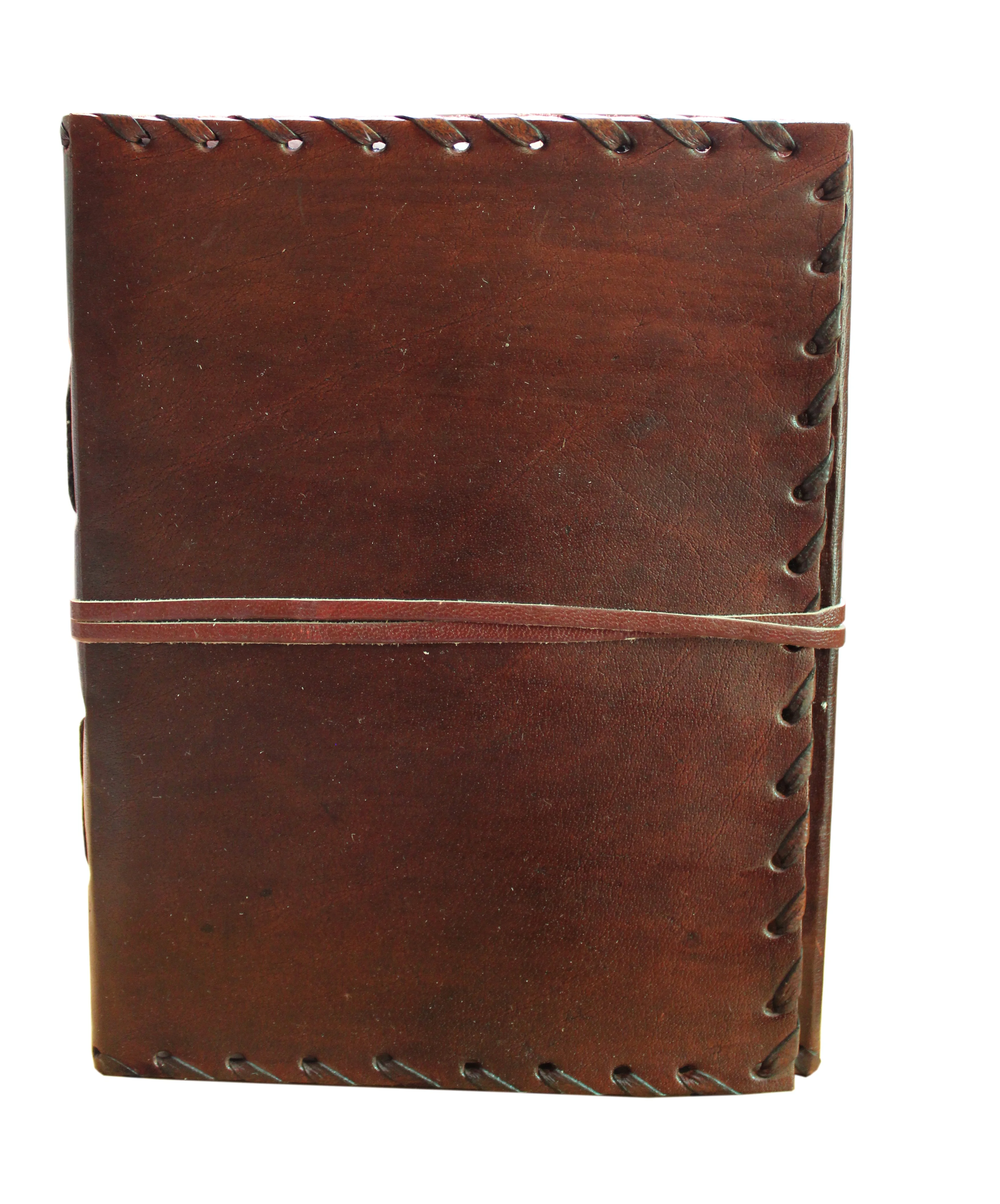 Handmade Brown Belt Closure Leather Journal - Premium Leather Notebook for Writing Business Office Use