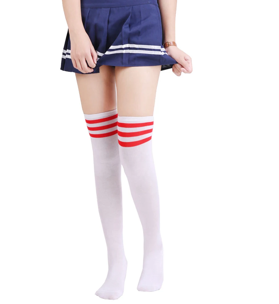 New Winter Thick Long Knitted Over Knee Thigh High Socks for Women Girl Casual Multi Color Socks