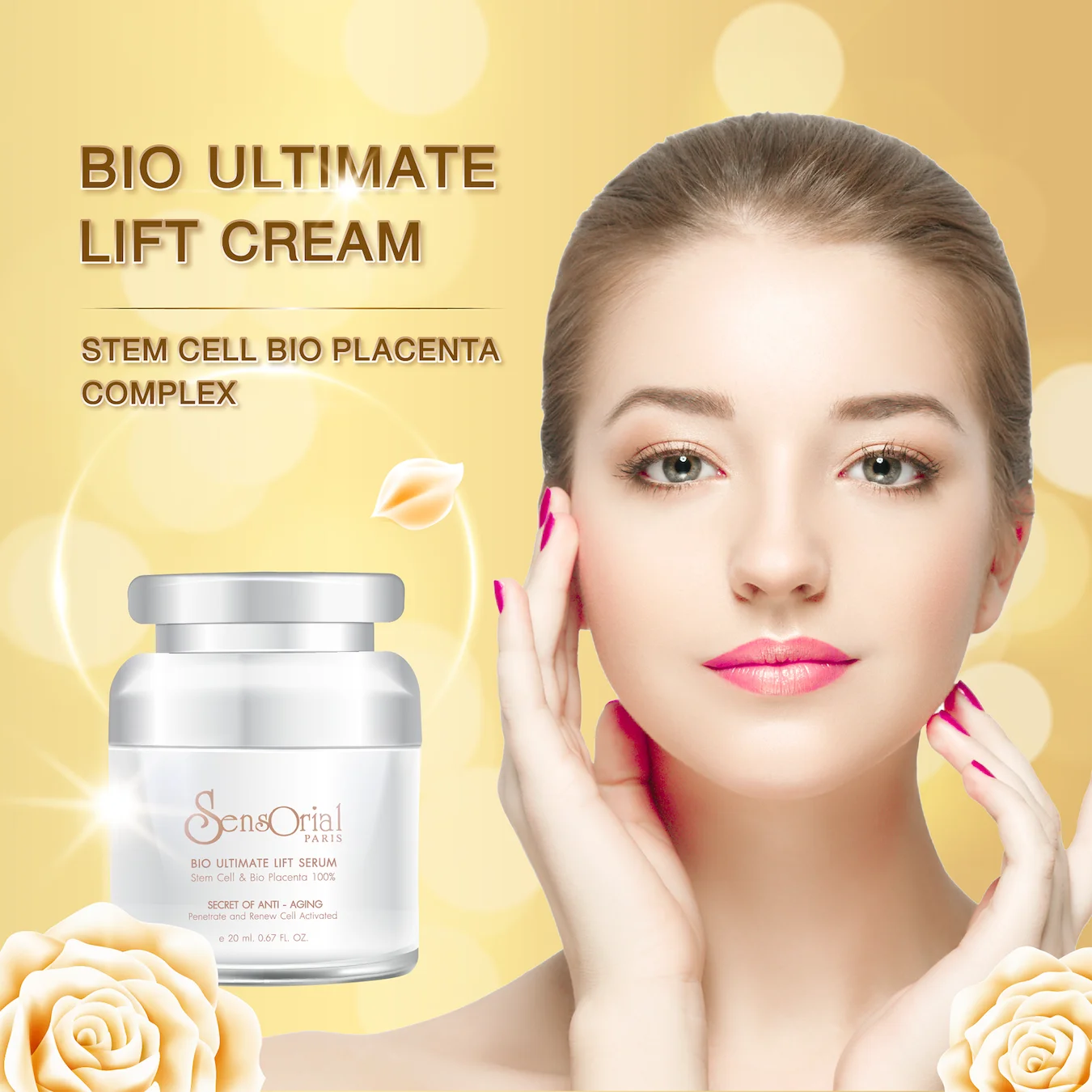 Thailand Product Anti Aging Cream Bio Ultimate Lift Stem Cell and Placenta 100% 30 g