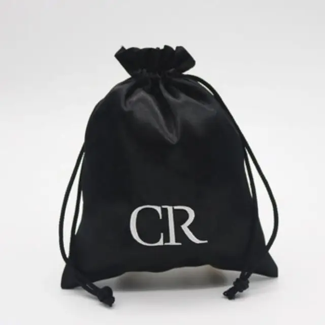 Custom Logo Promotion Microfiber Fabric Emboss Print Drawstring Bag Small Velvet Jewelry Pouch