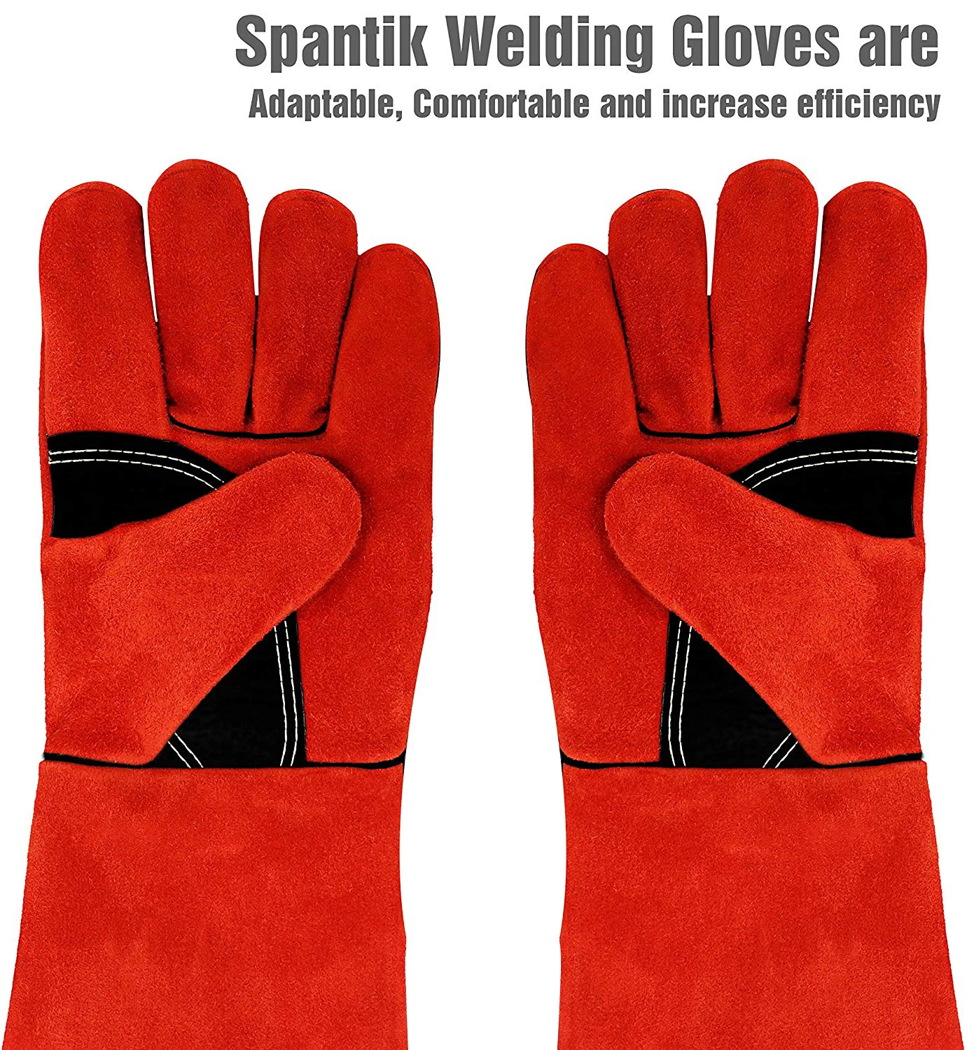 Leather Palm Cowhide split leather back Tag Welding Gloves With Cowhide Split Leather Gloves