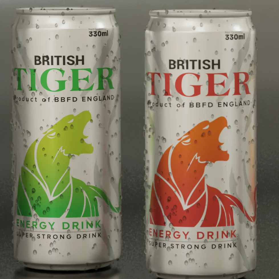 Tiger Energy drink Carbonated 250ml !!  British Tiger - British Tiger Energy Drink