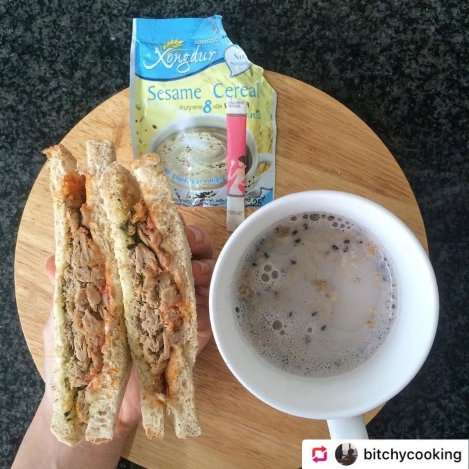 Мгновенные 8 зерновых кунжутных зерен напиток без сахара от Xongdur