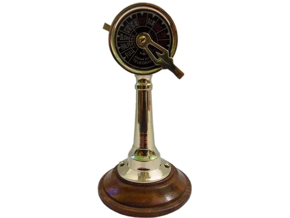 6.5 Inch Brass Vintage Ship Engine Telegraph Nautical Decorative Telegraph Made Customized Telegraph Standard Brass USA 1 Pc T/T