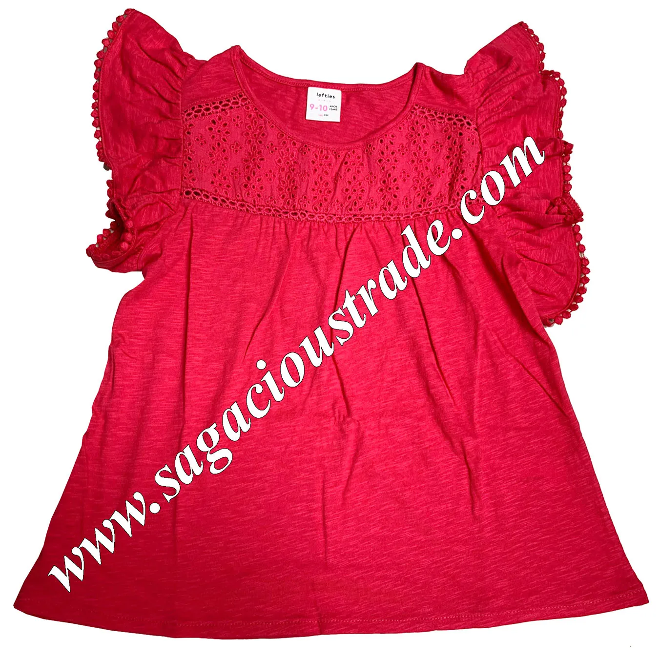 cotton kids girls dress 2021 summer red flower girl dresses