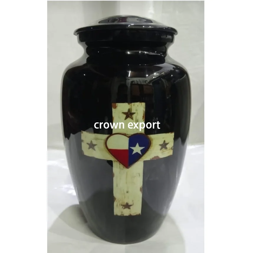 Multicolor with Glossy Look in Aluminium Metal Cremation in all Size with Multiple Printed Option for Funeral Urns Designs