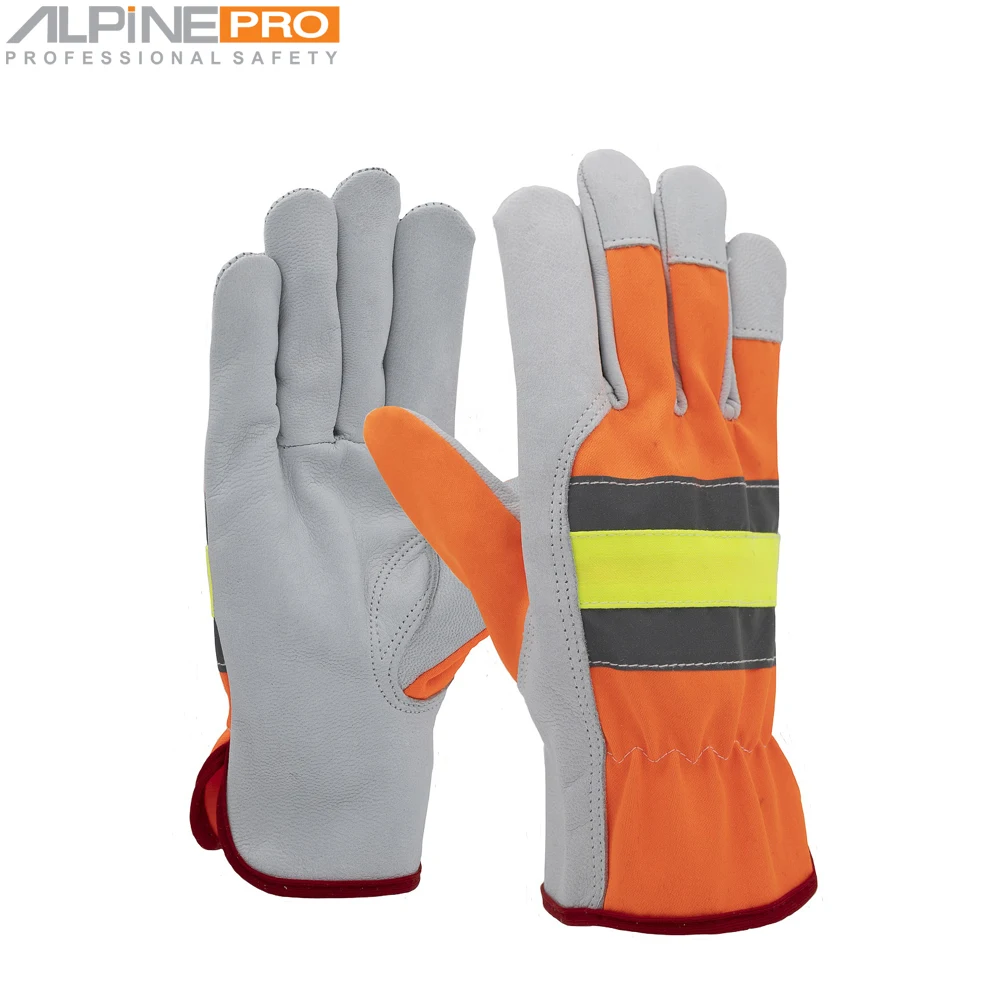 Online Shopping Outdoor Work Driver Gloves Waterproof Full Finger Goat Grain Leather Gloves