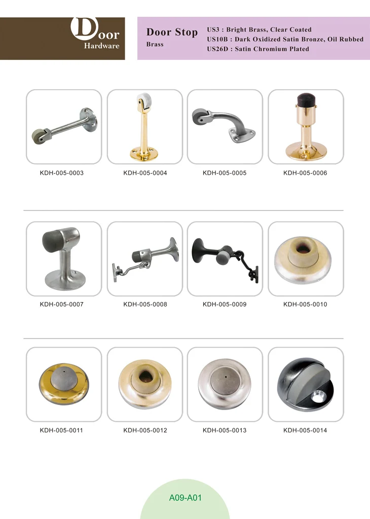 Kaitrum shower door hardware Round Wall  Convex Door stopper in chrome