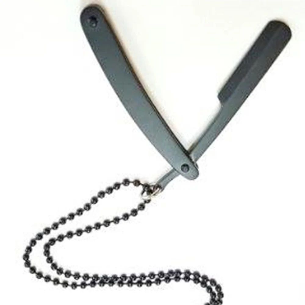 Fashion Razor Blades Pendant Necklaces Men Jewelry Male Shaver Shape Necklaces & Pendants Barber Shop Necklace for Male Boys