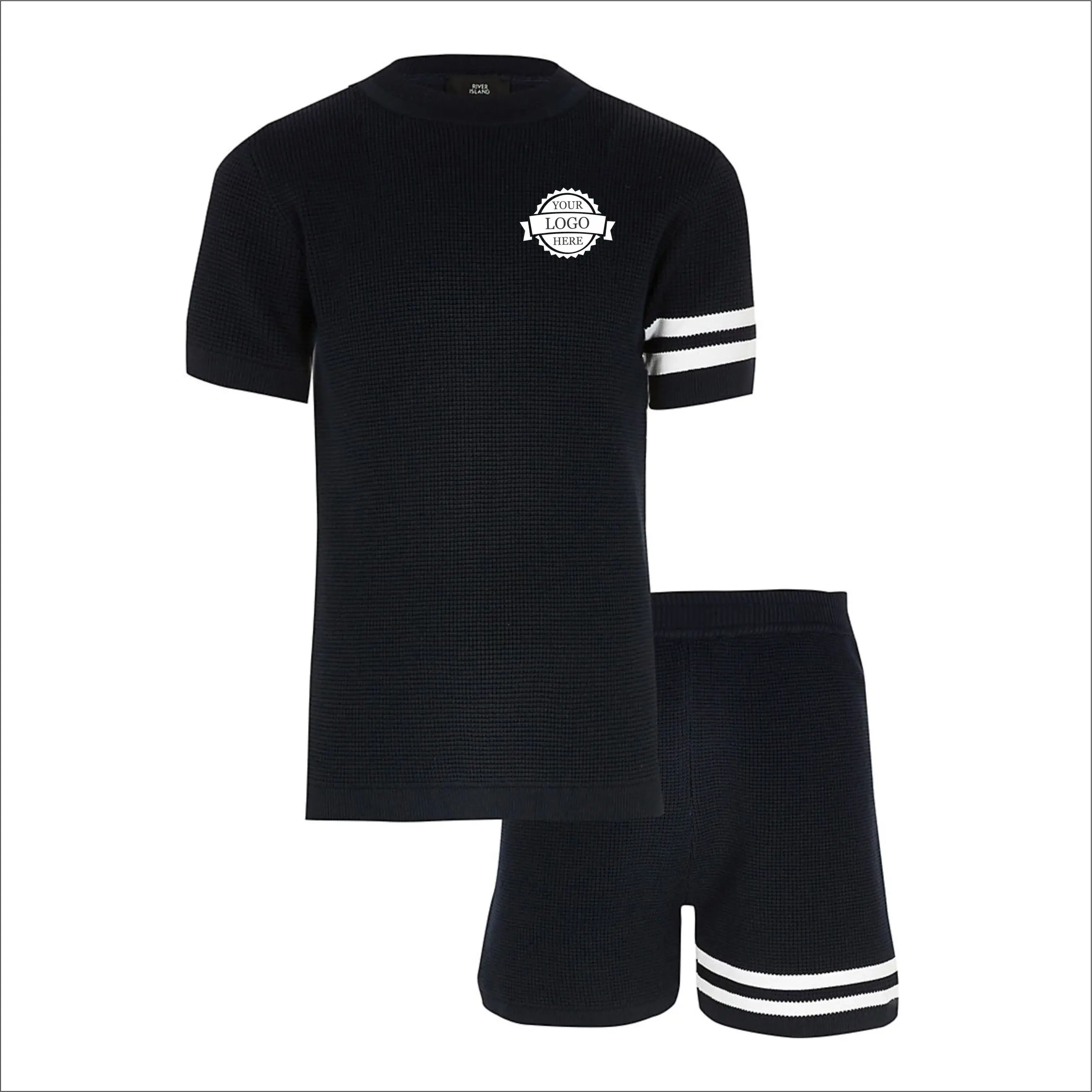 
T Shirts Shorts Factory Production Fashion Soft Breathable Black Digital Printing Pattern Logo 