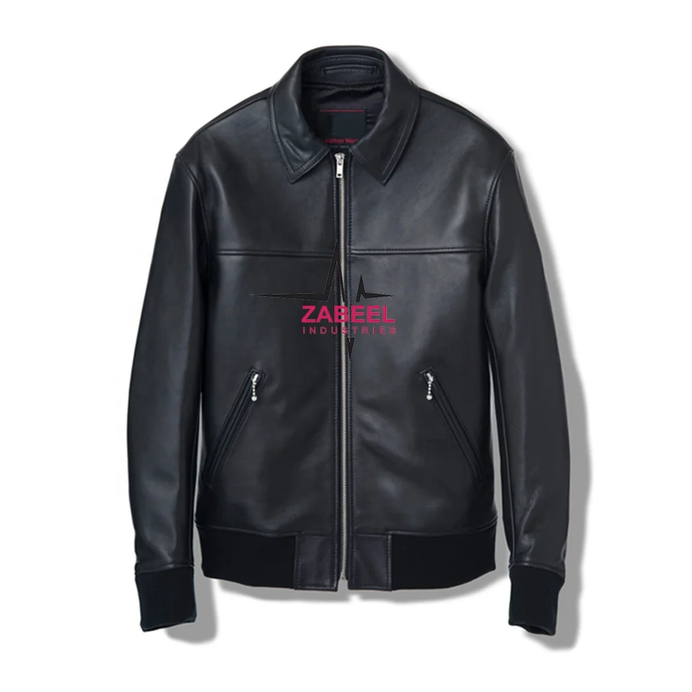 Sheepskin Leather Blouson Jacket Riders Sheep Leather Single Leather Jacket Triple Six By Zabeel Industries
