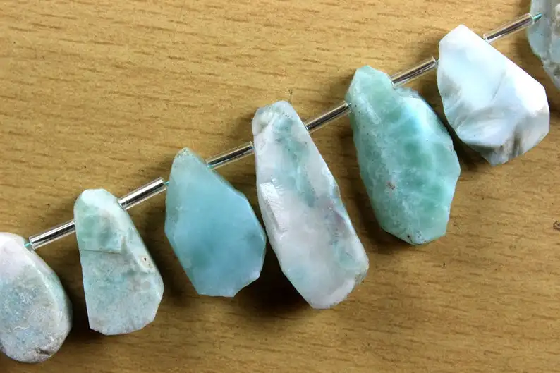 13 шт. натуральный синий драгоценный камень из ларимара необработанные ювелирные изделия ручной работы оптом