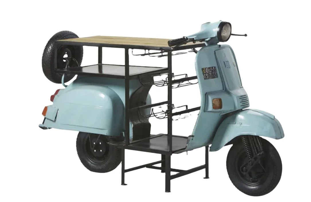 Custom 10 year manufacturer modern Automobile Scooter Bar Cabinets Industrial Living Room Cabinets For Hotel Pubs And Home Use