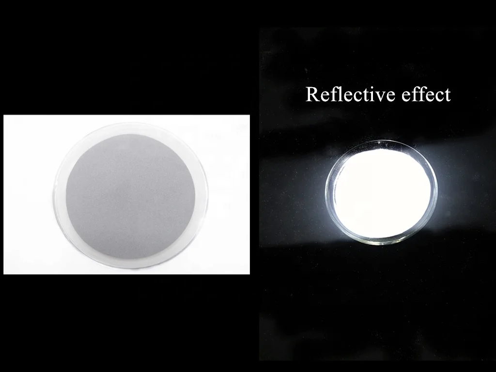 1.93 silver High Reflective powder micro glass beads / paint reflective patterns for screen printing / pigment powder
