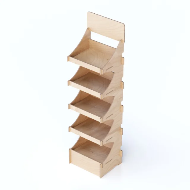 OEM ODM Display Interlocking Light Customizable Wooden Furniture Display With Shelves for GDO