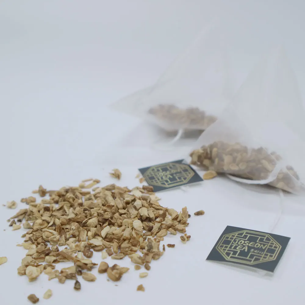 Корейский полезный имбирный чай корневой Balloonflower в пирамидном треугольном фильтре чайные пакетики оригинал Сделано Корее