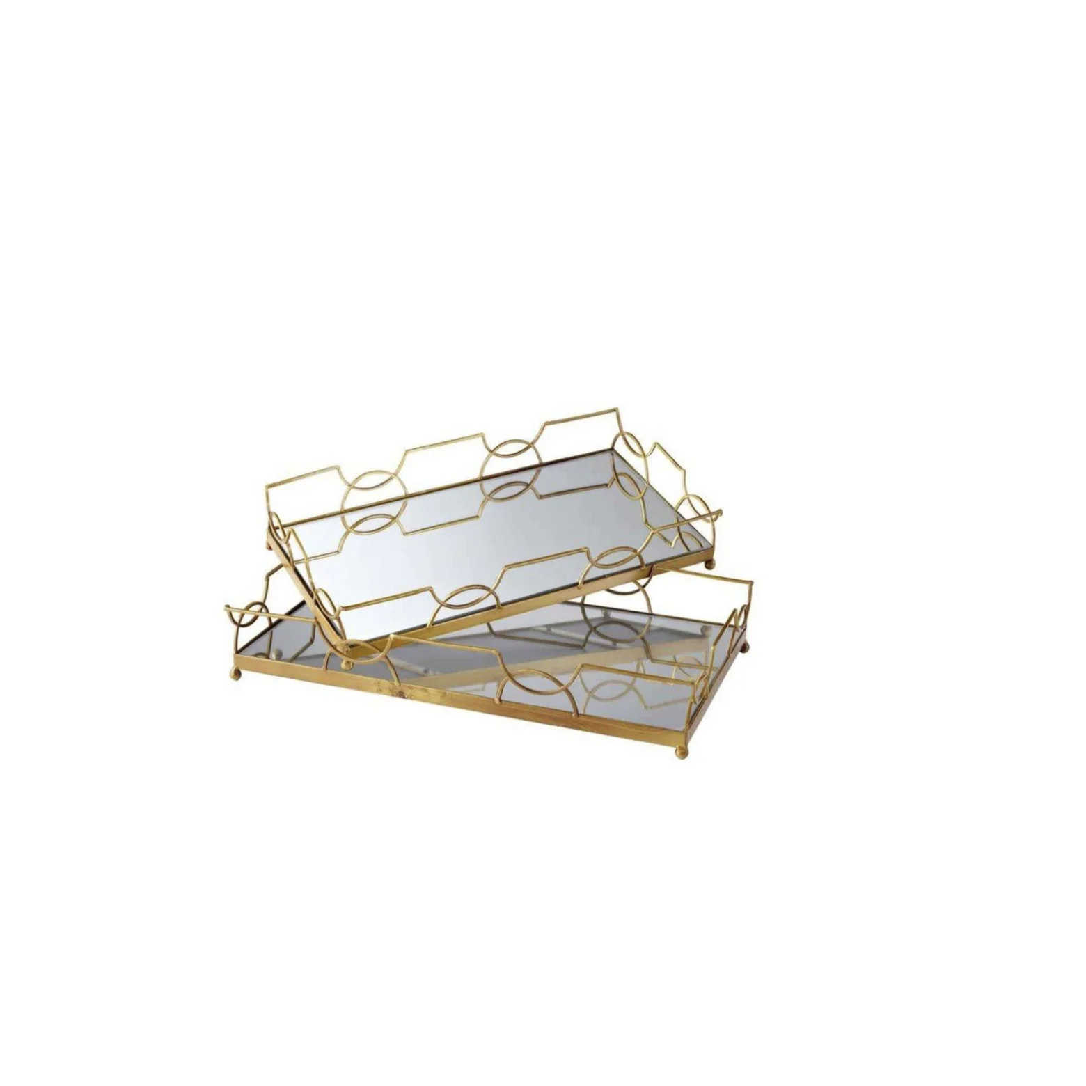 Лидер продаж оптовая продажа поднос из смолы для завтрака с металлическими ручками