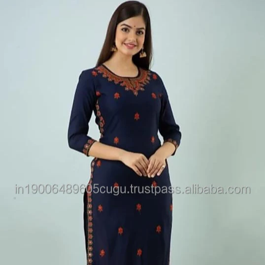 Handmade Hand Block Printed Style Kurti For Women Wedding & Diwali Wear Dress Ethnic Indian Kurta