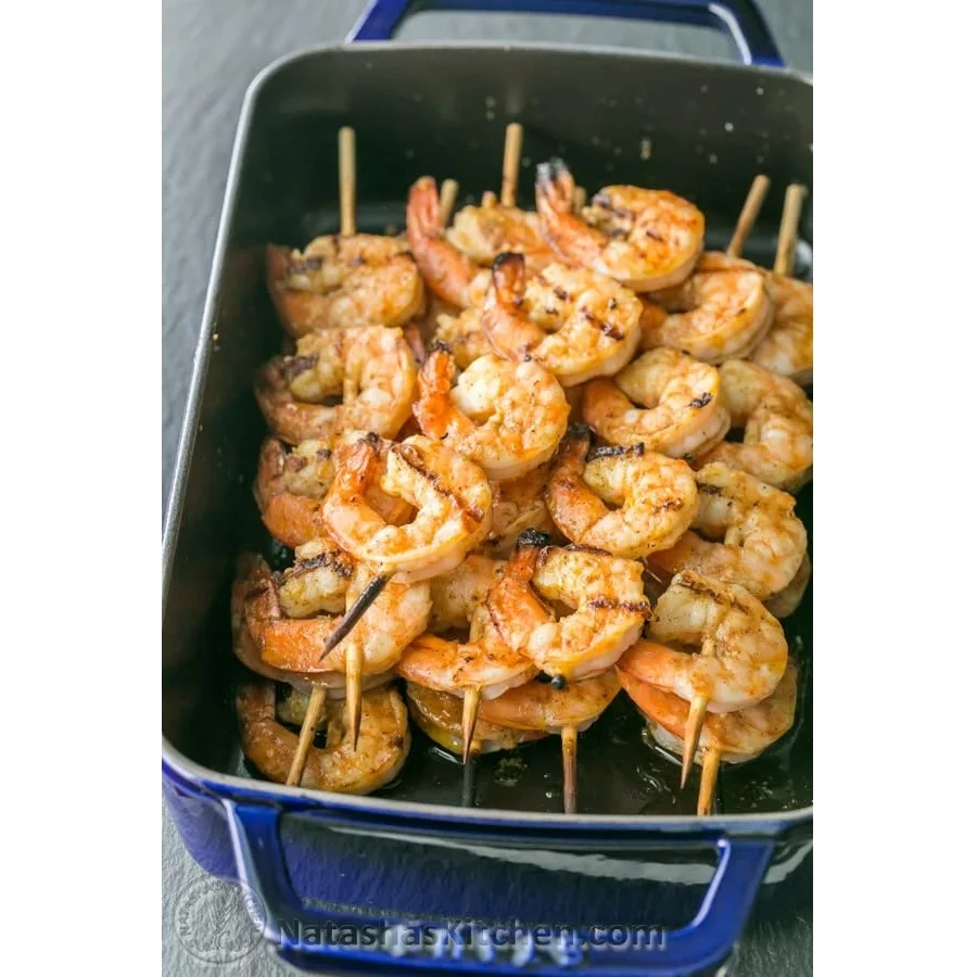Flavored Headless And Skinless Yummy Seafood Shrimp Skewer From Vietnam Wholesale