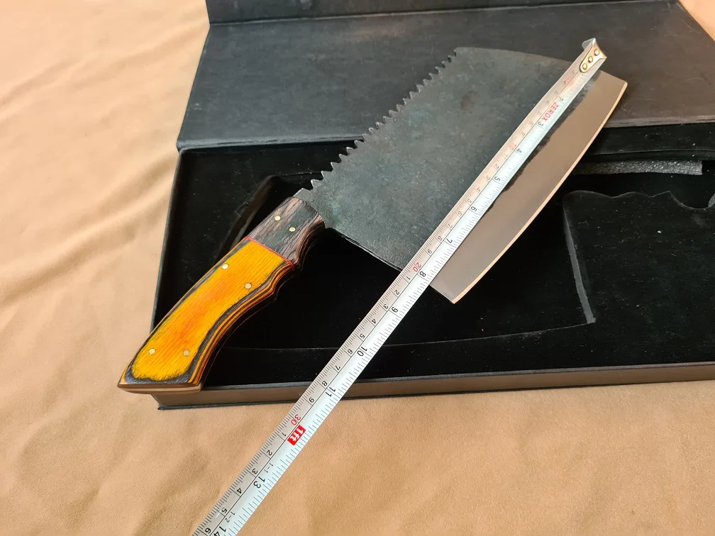 Изготовленный на заказ нож-Кливер из высокоуглеродистой стали с упаковочной коробкой