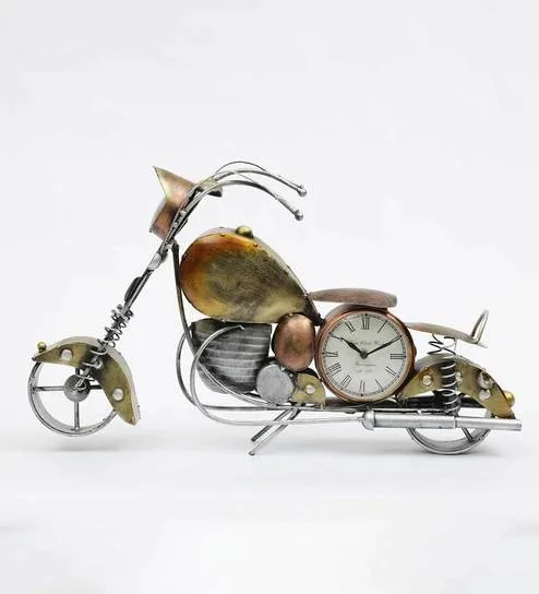 DEVID BIKE WATCH 4' TABLE DECORE Amazon Hot Selling Decorative Metal Antique vintage Luxury Party Office Home Table decoration