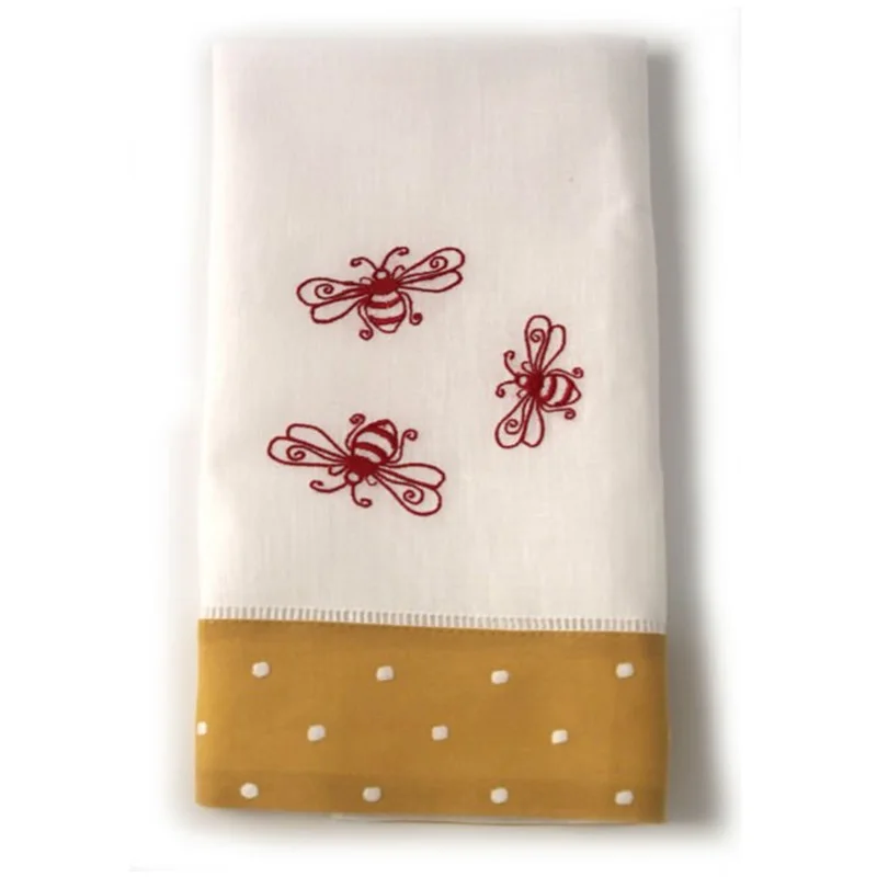 Embroidery Bee Guest Towels High Quality Cotton Embroidery Hand Towels Quang Thanh Embroidery (10000004245247)
