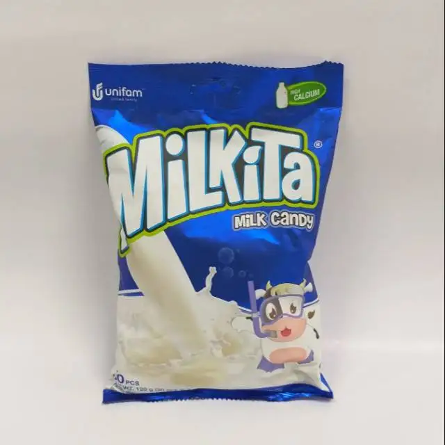 Milkita Candy Bag (Assorted, Strawberry, Melon, Milk, Coklat) 20x120 gr