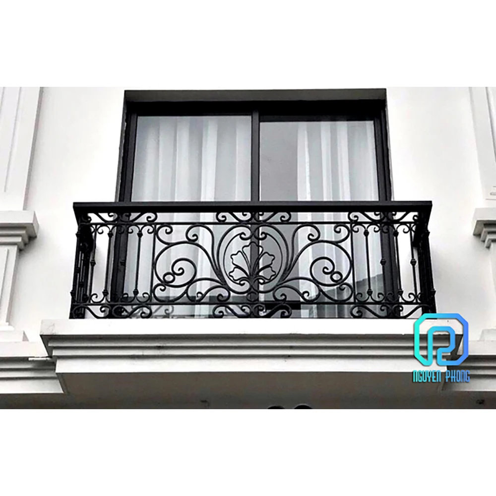 Оригинальный производитель в наличии современный кованый железный гриль балконные перила