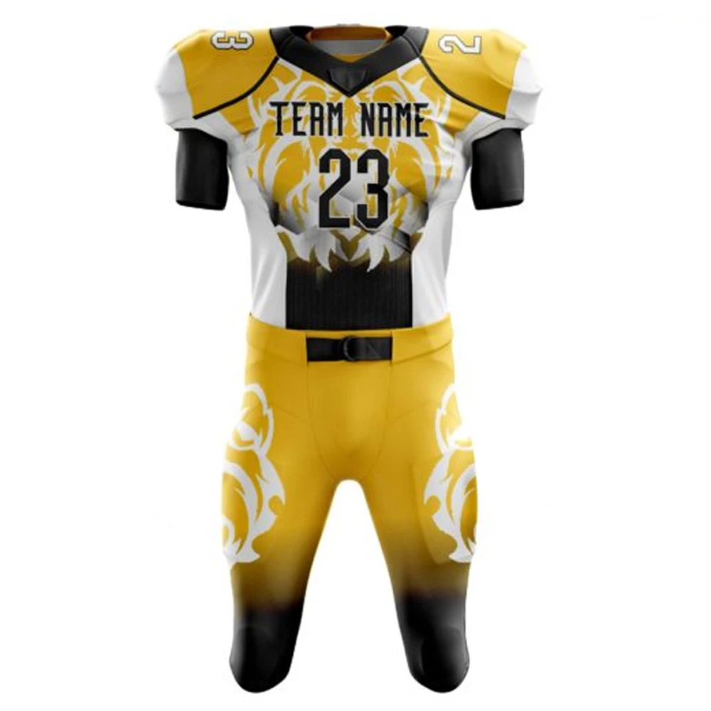New style jerseys customized Hot Sell Football Jerseys Customized American Football jersey set Mesh/ Spandex